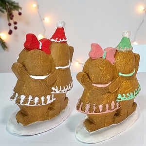 Mézeskalács Család  Kézzel Festett Kézműves Dekor (2 színben) - karácsony - karácsonyi lakásdekoráció - karácsonyi manók, figurák - Meska.hu