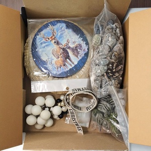 Őzikecsalád alkotócsomag  téli DIY kopogtató - diy (csináld magad) - egységcsomag - Meska.hu