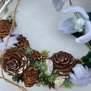 Hóvirágos kopogtató � kézzel készült ajtódísz - otthon & életmód - dekoráció - ajtó- és ablak dekoráció - ajtódísz & kopogtató - Meska.hu