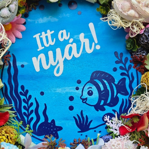 Itt a nyár! � Tengerparti hangulatú nyári kopogtató - otthon & életmód - dekoráció - ajtó- és ablak dekoráció - ajtódísz & kopogtató - Meska.hu