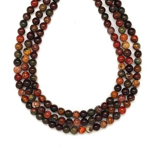 Jáspis polikróm sötét golyó 4mm  ékszerkészítő alapanyag (füzér), Kellékek & szerszámok, Ásvány alapanyag, Ásványfüzér, , MESKA