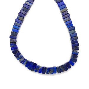 Lapis lazuli négyzetlap 6-7x3-4mm  ékszerkészítő alapanyag (füzér), Kellékek & szerszámok, Ásvány alapanyag, Ásványfüzér, , MESKA