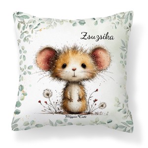 Névvel kérhető - Az erdő cuki aprósága, a mogyorós pele mintás párna - Meska.hu