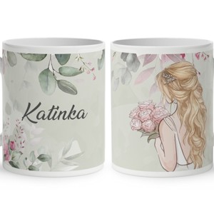 Kérd a neveddel - A legszebb menyasszony - Esküvő mintás bögre, Otthon & Életmód, Konyhafelszerelés, tálalás, Tálalás, Bögre & Csésze, , MESKA