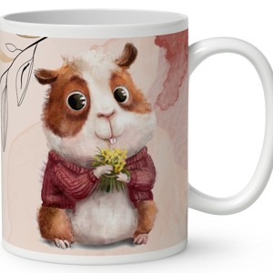 Kérd a neveddel - Cuki virágos tengerimalac mintás bögre - otthon & életmód - konyhafelszerelés, tálalás - tálalás - bögre & csésze - Meska.hu