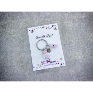 Szeretlek Apa kulcstartó rózsakvarccal, Táska & Tok, Kulcstartó & Táskadísz, Kulcstartó, , MESKA