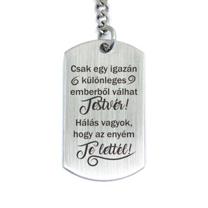 Te lettél a Testvérem acél medálos kulcstartó - táska & tok - kulcstartó & táskadísz - kulcstartó - Meska.hu