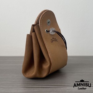 Antikolt bézs - barna sárkányszemes bőr 2in1 szütyő és kockatálca - Ameya - játék & sport - szerepjáték - Meska.hu