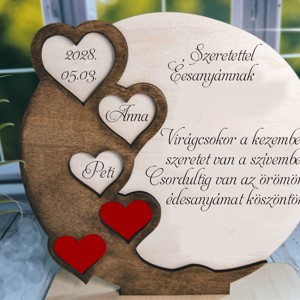 Anyák napi megszemélyesített fa ajándéktábla  - esküvő - emlék & ajándék - szülőköszöntő ajándék - Meska.hu