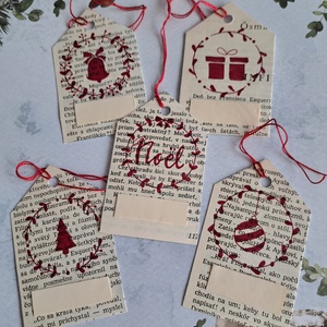 Karácsonyi ajándékkísérő  - karácsony - karácsonyi ajándékozás - karácsonyi képeslap, üdvözlőlap, ajándékkísérő - Meska.hu