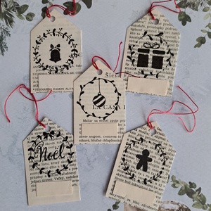 Karácsonyi ajándékkísérő  - karácsony - karácsonyi ajándékozás - karácsonyi képeslap, üdvözlőlap, ajándékkísérő - Meska.hu