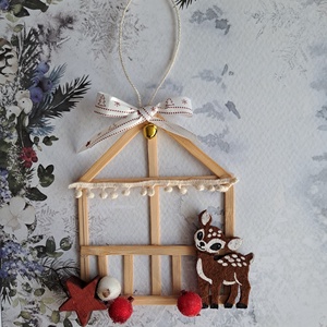 Karácsonyi házikó  - karácsony - karácsonyi lakásdekoráció - karácsonyi lakásdíszek - Meska.hu