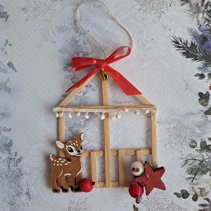 Karácsonyi házikó  - karácsony - karácsonyi lakásdekoráció - karácsonyi lakásdíszek - Meska.hu