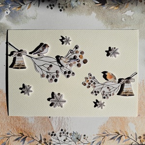 Kézműves karácsonyi képeslapok - karácsony - karácsonyi ajándékozás - karácsonyi képeslap, üdvözlőlap, ajándékkísérő - Meska.hu