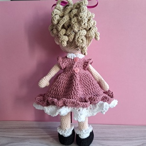 Horgolt szőke baba - levehető ruhával és cipővel - játék & sport - baba & babaház - baba - Meska.hu
