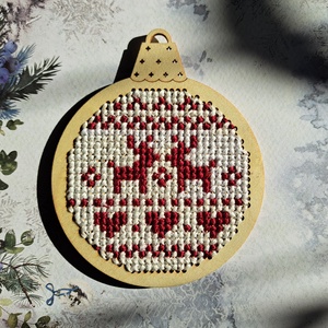 Keresztszemes karácsonyi dísz - karácsony - karácsonyi lakásdekoráció - karácsonyfadíszek - Meska.hu