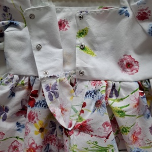 Tavaszi virágos kisruha - 1 éves kislányoknak - baba - mama - babaruházat - baba ruhák - Meska.hu