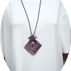 Rusztikus, kőhatású medál fülbevalókkal, ékszergyurma szett - ékszer - ékszerszett - Meska.hu