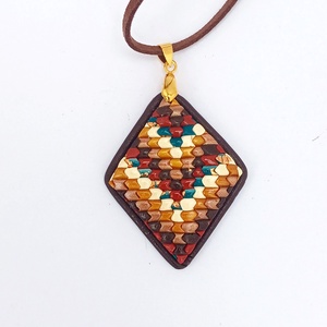 Barna-krém medál, Süthető gyurma ékszer - ékszer - nyaklánc - medálos nyaklánc - Meska.hu