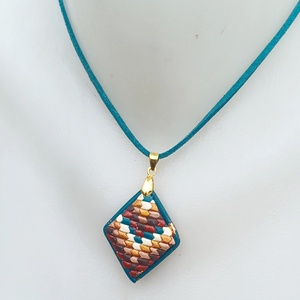 Színes medál, Süthető gyurma ékszer - esküvő - ékszer - nyaklánc - Meska.hu