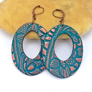 Türkizkék fülbevaló - ékszer - fülbevaló - lógó fülbevaló - Meska.hu