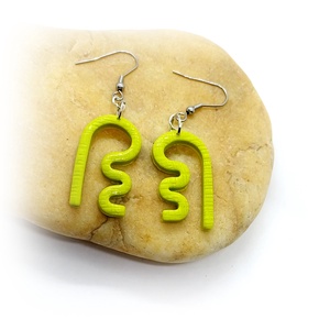 Kivizöld fülbevaló süthető gyurmából - Meska.hu