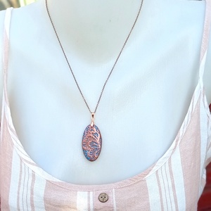 Türkiz-bronz nyaklánc - ékszer - nyaklánc - medálos nyaklánc - Meska.hu