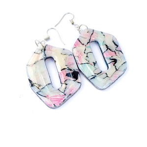 Fülbevaló pasztell színekkel, Ékszer, Fülbevaló, Lógó fülbevaló, Ékszerkészítés, Gyurma, MESKA