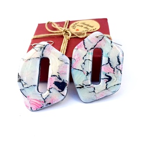 Fülbevaló pasztell színekkel - ékszer - fülbevaló - lógó fülbevaló - Meska.hu