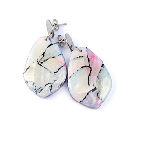 Fülbevaló finom pasztell színekkel, Ékszer, Fülbevaló, Lógó fülbevaló, Ékszerkészítés, Gyurma, Ékszergyurmából készítettem ezt az egyedi, finom pasztell színekből készült fülbevalópárost.
(Pici ..., MESKA