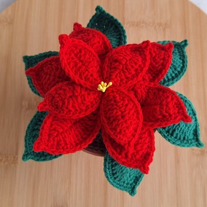 Horgolt mikulásvirág - otthon & életmód - dekoráció - dísztárgy - Meska.hu