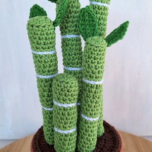 Horgolt szerencsehozó bambusz - otthon & életmód - dekoráció - dísztárgy - Meska.hu