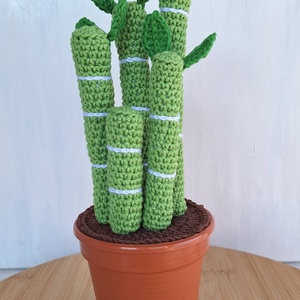 Horgolt szerencsehozó bambusz - otthon & életmód - dekoráció - dísztárgy - Meska.hu