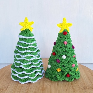 Horgolt karácsonyfa dekoráció - Meska.hu