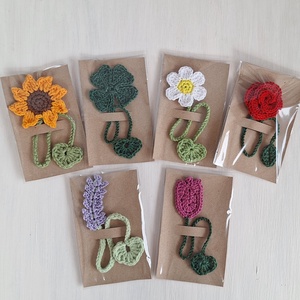 Horgolt virág könyvjelző, Könyv & Zene, Könyvjelző, Horgolás, MESKA