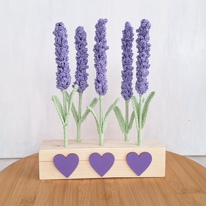 Horgolt levendulás asztali dísz, Otthon & Életmód, Dekoráció, Asztal és polc dekoráció, Asztaldísz, Horgolás, MESKA