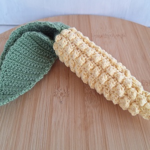 Horgolt kukorica - otthon & életmód - konyhafelszerelés, tálalás - konyhai dekoráció - konyhai dísz - Meska.hu