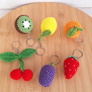 Horgolt gyümölcs kulcstartó, Táska & Tok, Kulcstartó & Táskadísz, Kulcstartó, Horgolás, MESKA
