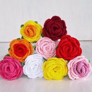 Horgolt rózsa - otthon & életmód - virágdekoráció - virágok - szálas virág - Meska.hu