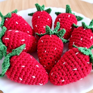 Horgolt eper � élethű, kézzel készült dekoráció - játék & sport - gyerekkonyha - játék gyümölcsök és zöldségek - Meska.hu