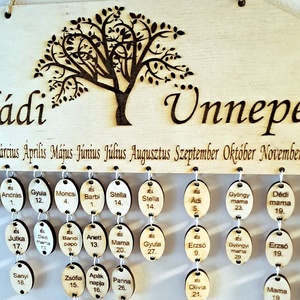 Családi naptár - otthon & életmód - dekoráció - fali és függő dekoráció - függődísz - Meska.hu