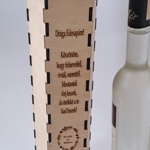 Szülőköszöntő pálinkatartó - Meska.hu