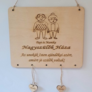 Nagyszülők háza tábla - Meska.hu