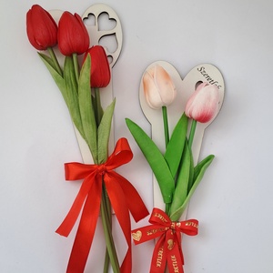 Tulipán dísztáblán, Otthon & Életmód, Dekoráció, Virágdísz és tartó, Csokor & Virágdísz, Gravírozás, pirográfia, MESKA