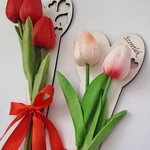 Tulipán dísztáblán - otthon & életmód - dekoráció - virágdísz és tartó - csokor & virágdísz - Meska.hu