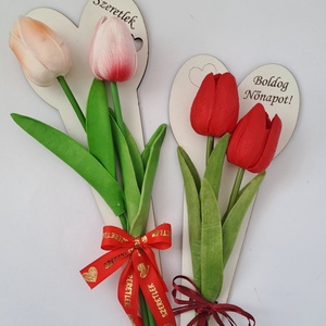 Tulipán dísztáblán - otthon & életmód - dekoráció - virágdísz és tartó - csokor & virágdísz - Meska.hu