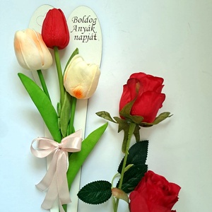 Tulipános fa tábla, Otthon & Életmód, Dekoráció, Virágdísz és tartó, Csokor & Virágdísz, Gravírozás, pirográfia, MESKA