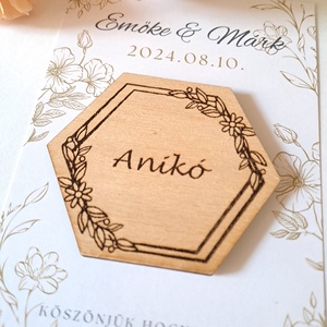 Esküvői ültetőkártya - köszönöajándék , 2in1-ben - esküvő - emlék & ajándék - köszönőajándék - Meska.hu