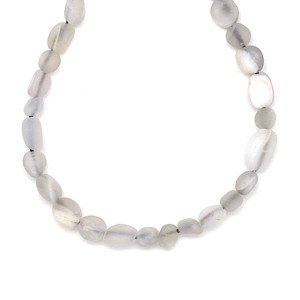 Holdkő fehér matt pebble 6-10mm  ékszerkészítő alapanyag (füzér) - Meska.hu