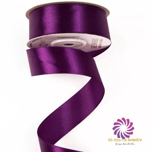 Szatén szalag 25mmx22,86m - sötét ibolya, Kellékek & szerszámok, Rövidáru, Szatén szalag, Szalag, pánt, , MESKA